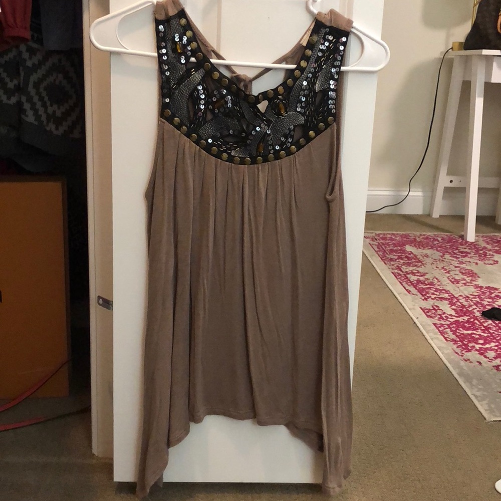 embellished tank top